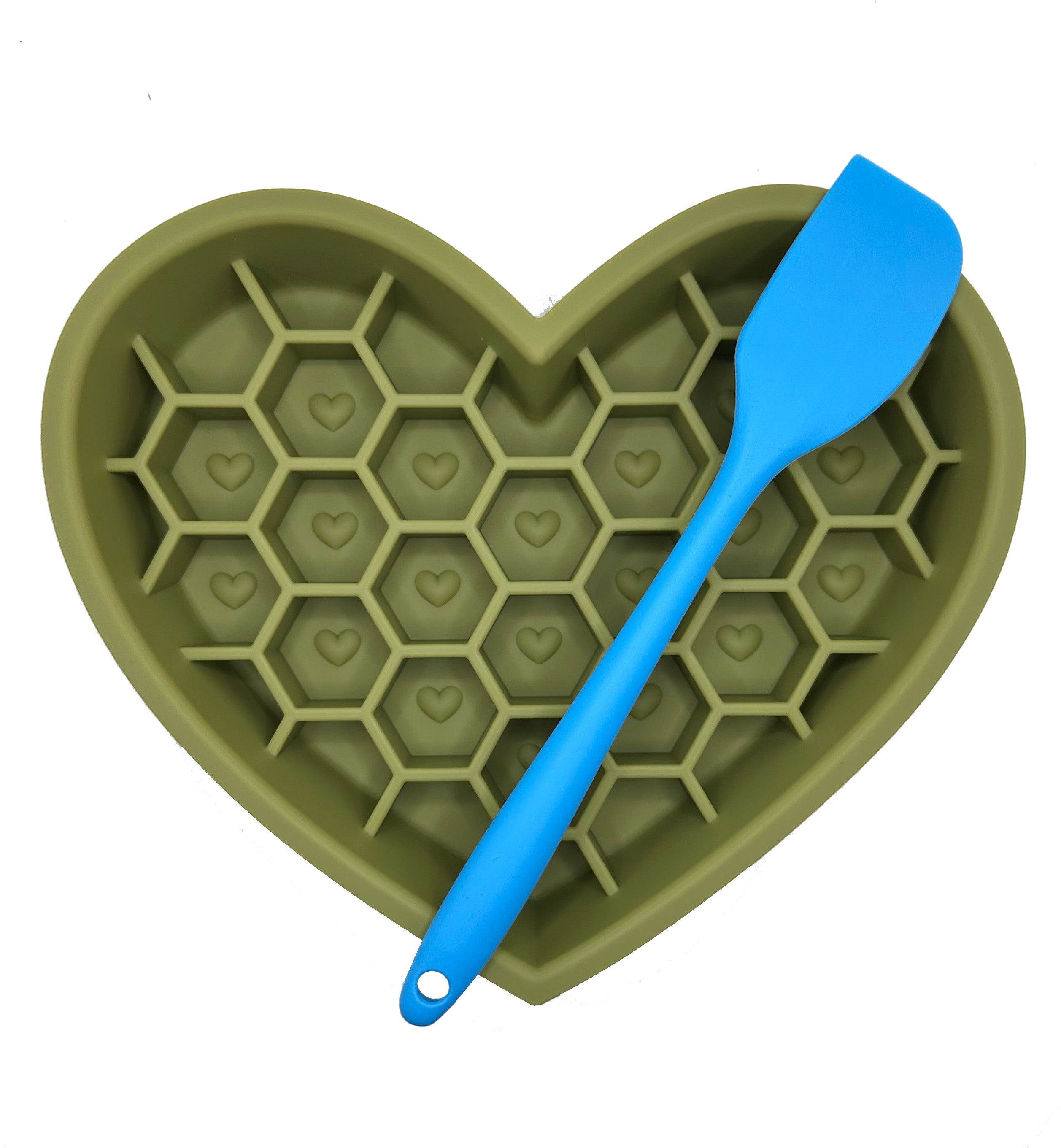 2 in 1 Heart Shaped Slow Feeder & Lick Mat