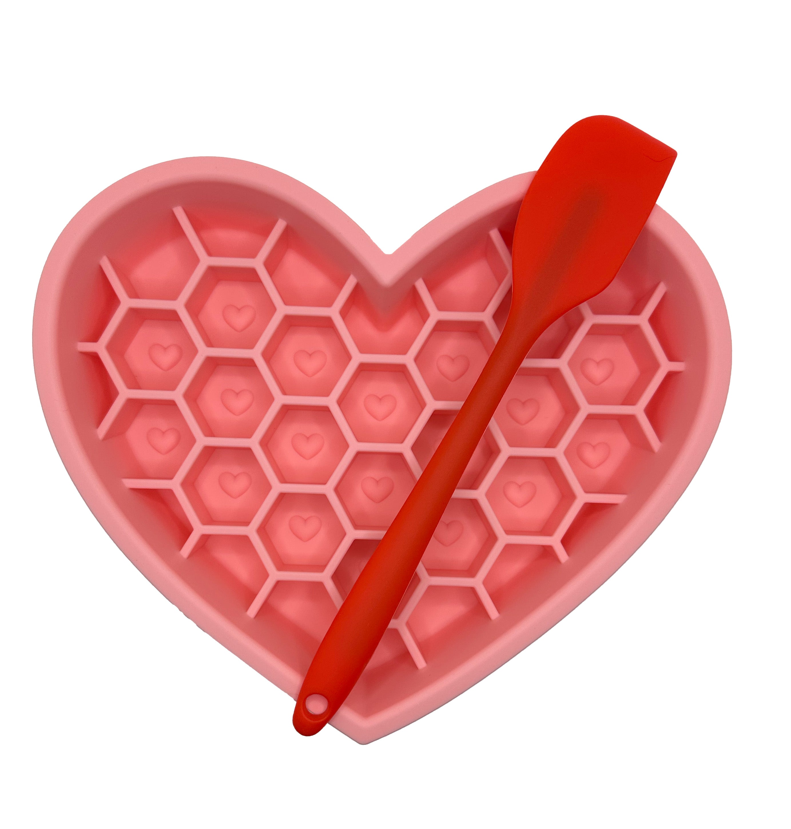 2 in 1 Heart Shaped Slow Feeder & Lick Mat
