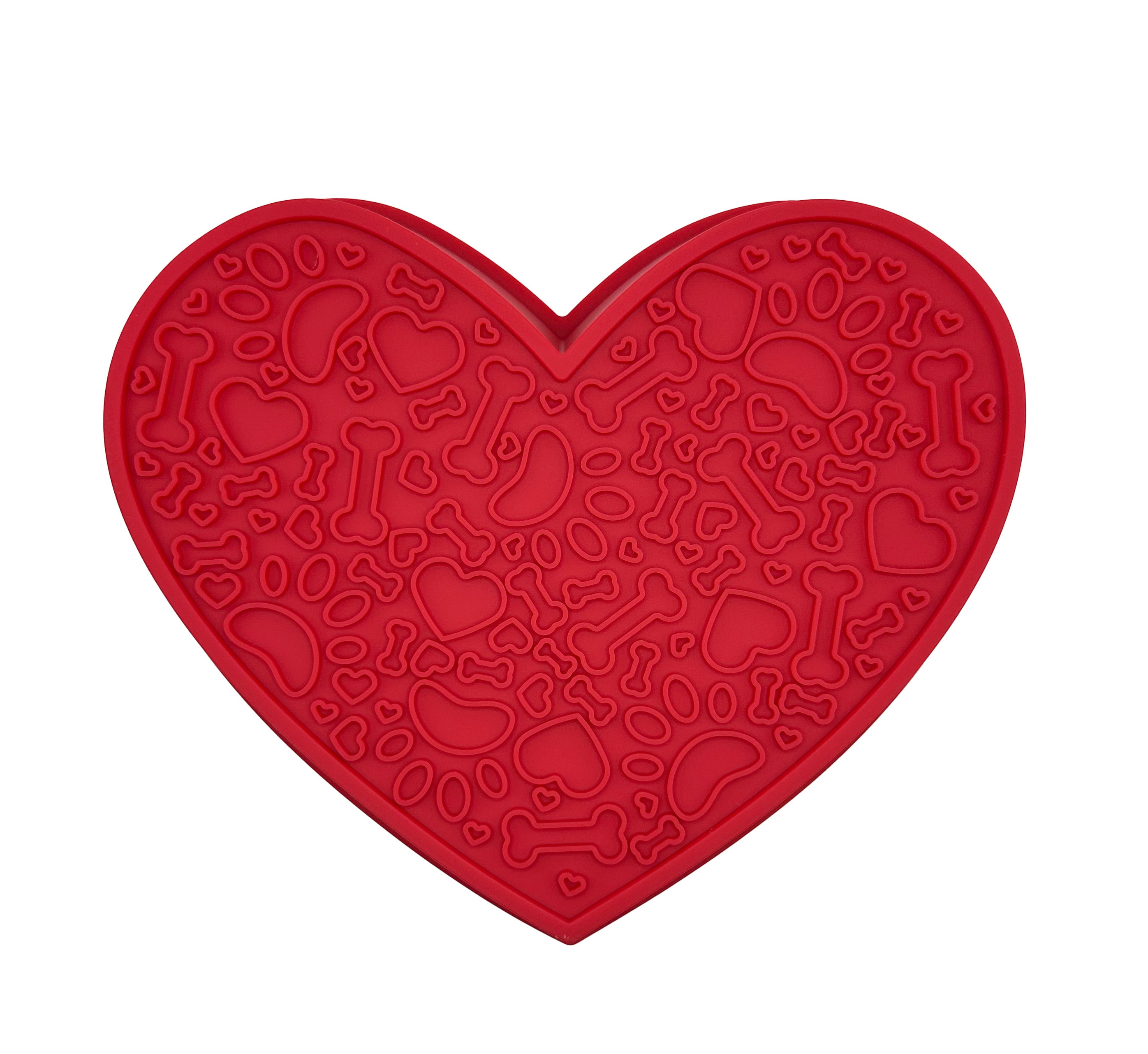 2 in 1 Heart Shaped Slow Feeder & Lick Mat