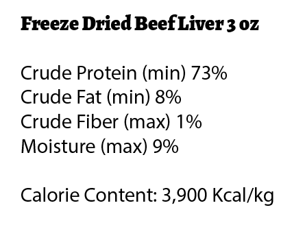 Freeze Dried Beef Liver