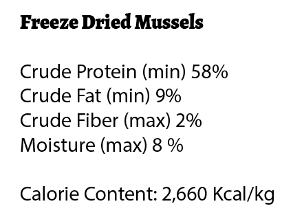 Freeze Dried Mussels