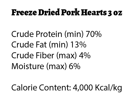 Freeze Dried Pork Hearts