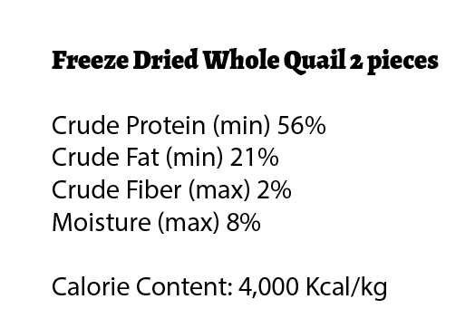 Freeze Dried Whole Quail